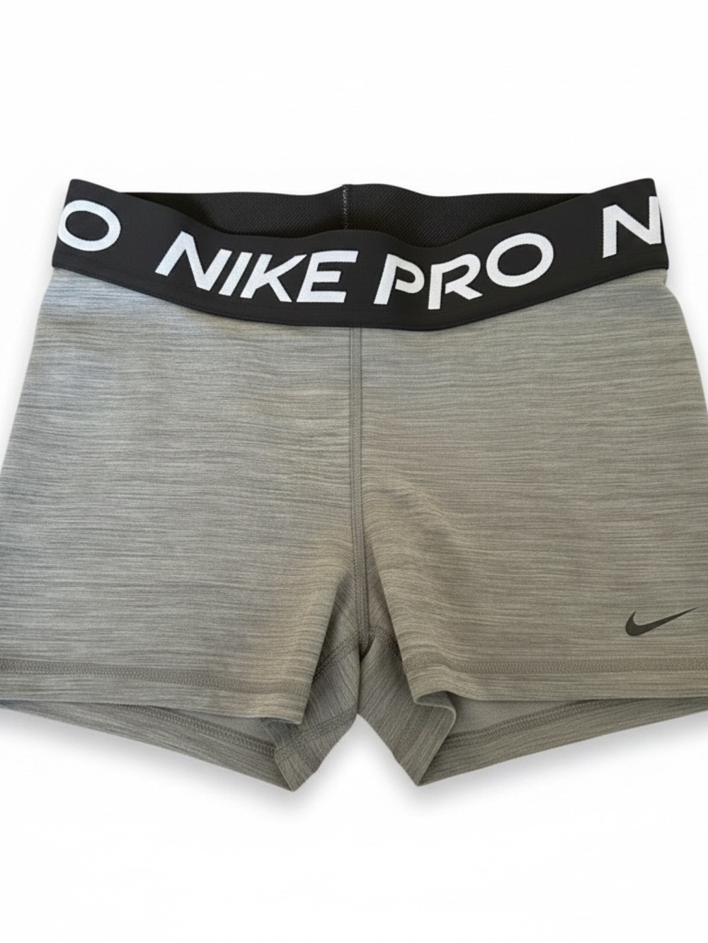 Nike Heather Gray Pro Elastic Waistband Shorts